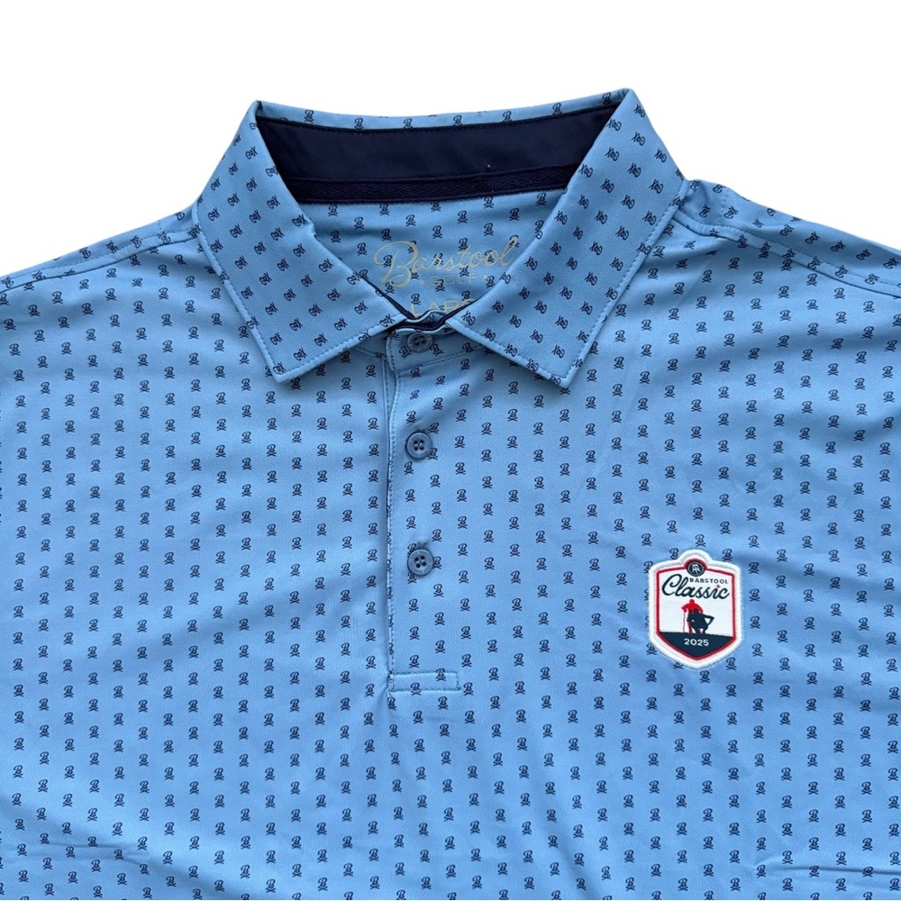 Barstool Golf - Barstool Classic 2025 - Golf Polo Shirt - Blue - Men’s Large - Picture 3 of 8